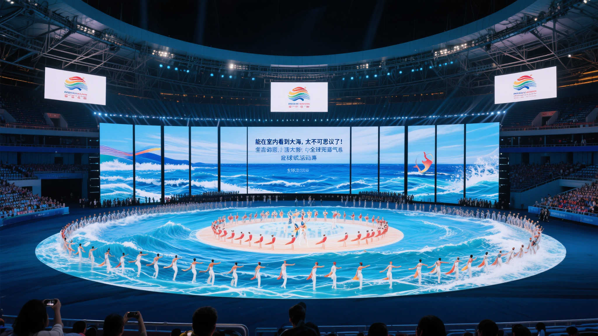 十五运开幕式:室内再现浩瀚海洋奇观 十五运开幕式:室内再现浩瀚海洋奇观